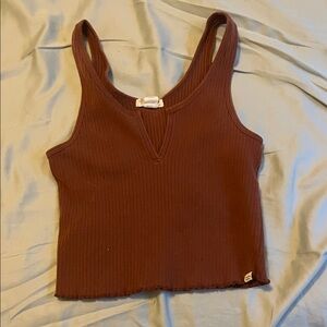 Billabong Chocolate Ribbed Tank Top
